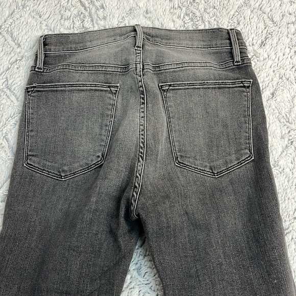 Frame Le High Skinny Grey Denim Frayed Hem Jeans 28 - Picture 10 of 10